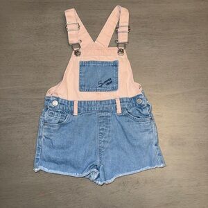 Zara Kids Pink and Blue Overalls